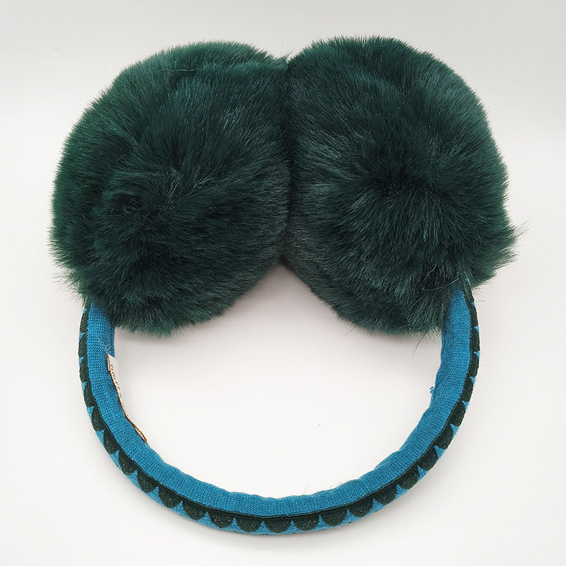 Wavy Trim Faux Fur Earmuffs