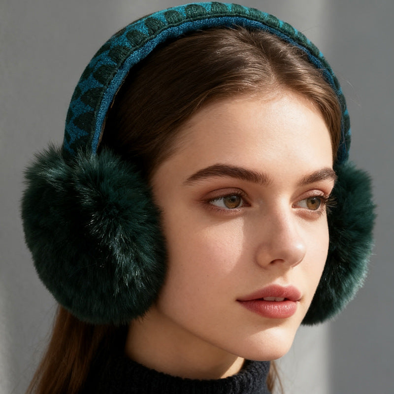 Wavy Trim Faux Fur Earmuffs