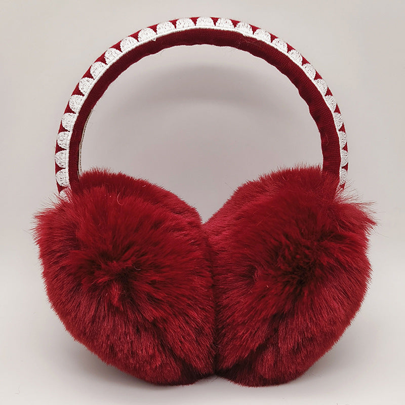 Wavy Trim Faux Fur Earmuffs
