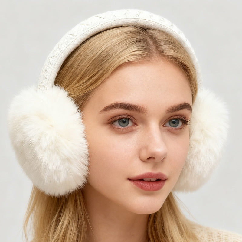 Wavy Trim Faux Fur Earmuffs